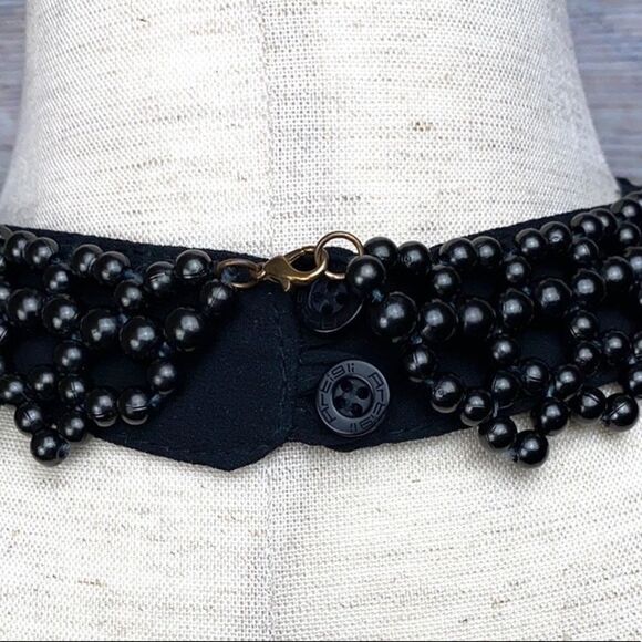 ARTIGLI  Beaded Halter neck Black Short Dress - Picture 8 of 13